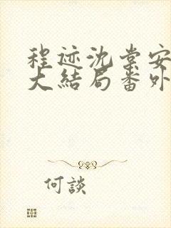 程迹沈棠安江彻大结局番外