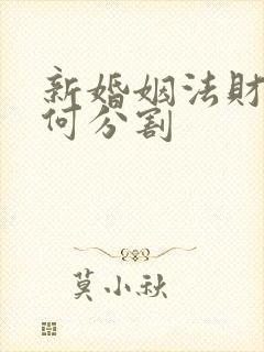 新婚姻法财产如何分割