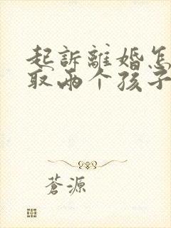 起诉离婚怎么争取两个孩子抚养权