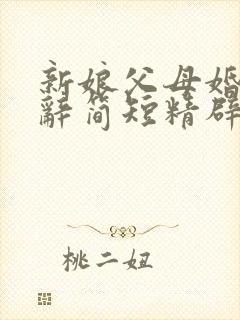 新娘父母婚礼致辞简短精辟