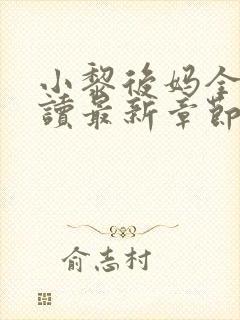 小黎后妈全文阅读最新章节