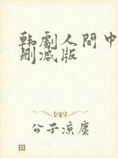 韩剧人间中毒未删减版