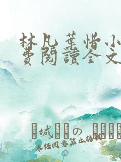 林凡叶惜小说免费阅读全文最新章节