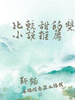 比较甜的双男主小说推荐