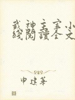 武神主宰小说在线阅读全文