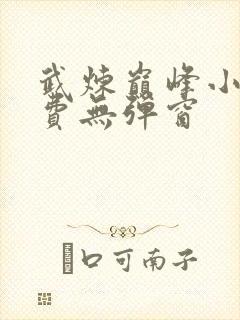 武炼巅峰小说免费无弹窗