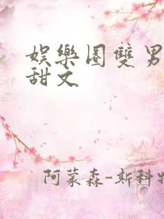 娱乐圈双男主文甜文