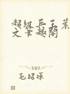 超级兵王叶谦全文笔趣阁