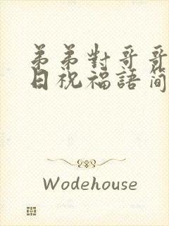 弟弟对哥哥的生日祝福语简短