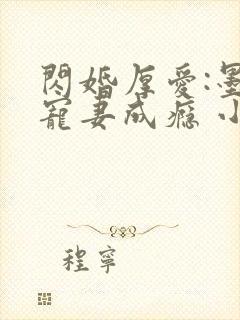 闪婚厚爱:墨少宠妻成瘾 小说