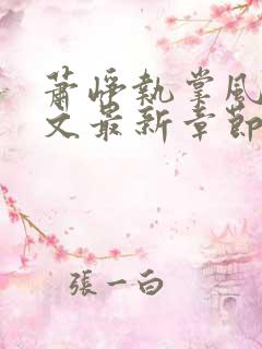 萧峥执掌风云全文最新章节