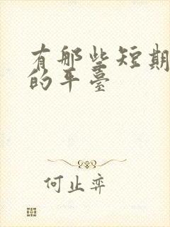 有那些短期借款的平台