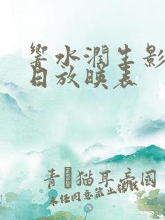 响水润生影城今日放映表