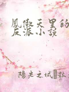 凤傲天里的黄毛反派小说
