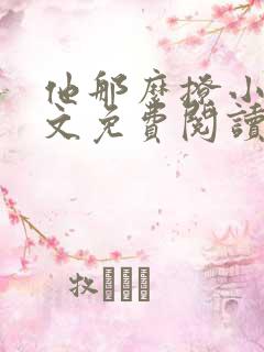 他那么撩小说全文免费阅读无删减