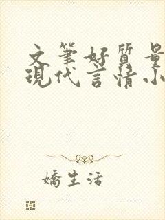 文笔好质量高的现代言情小说