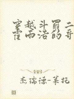 穿越斗罗二成为霍雨浩的哥哥