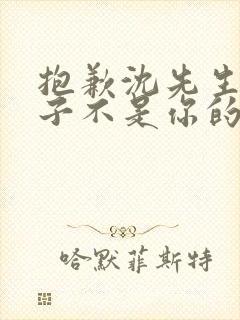 抱歉沈先生,孩子不是你的短剧观看全