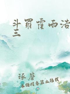 斗罗霍雨浩x唐三