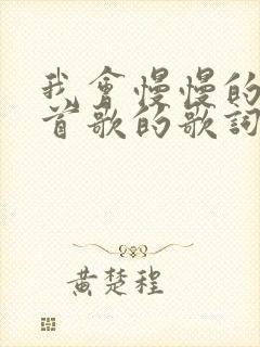 我会慢慢的是哪首歌的歌词