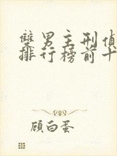 双男主刑侦小说排行榜前十名