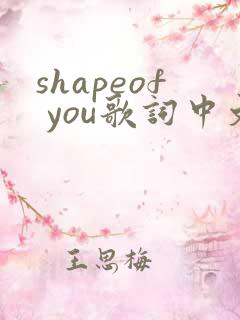 shapeof you歌词中文