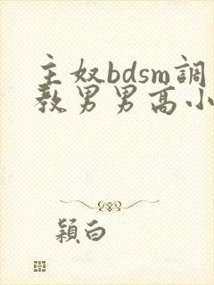 主奴bdsm调教男男高小说