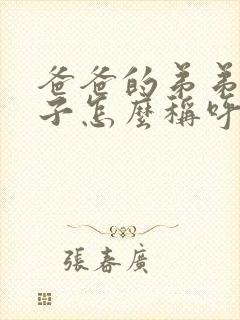 爸爸的弟弟的妻子怎么称呼