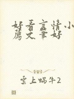 好看言情小说推荐文笔好