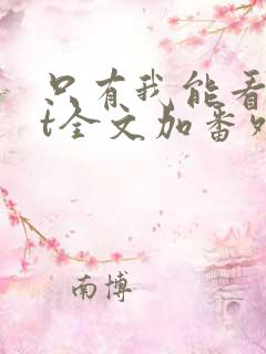 只有我能看txt全文加番外