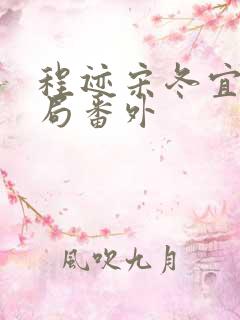 程迹宋冬宜大结局番外