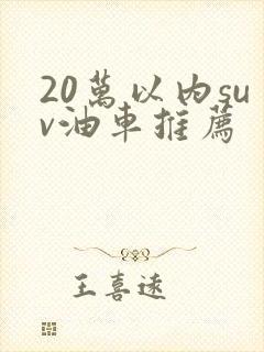 20万以内suv油车推荐