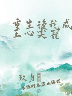 重生后我成了傻王心尖宠