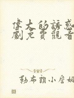 伟大的诱惑者韩剧免费观看