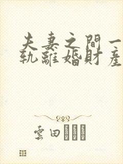 夫妻之间一方出轨离婚财产如何分割