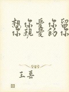 想你爱你留不住你亲爱的你是什么歌