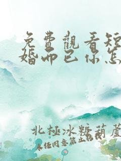 免费观看短剧闪婚而已你怎么当真了