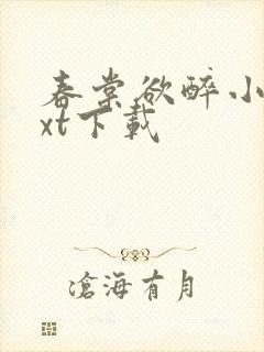 春棠欲醉小说txt下载