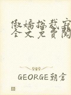 傲娇总裁宠上瘾全文免费阅读全文