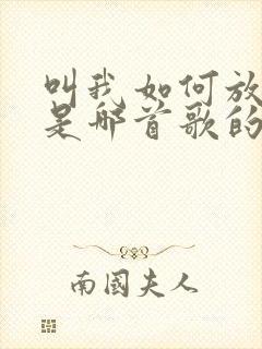 叫我如何放得下是哪首歌的歌词