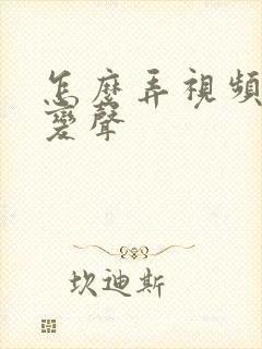 怎么弄视频声音变声