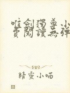 唯剑独尊小说免费阅读无弹窗