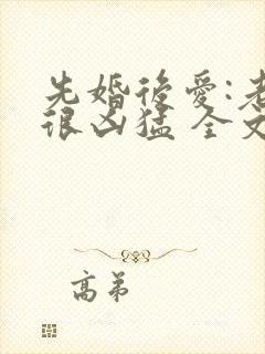 先婚后爱:老公很凶猛 全文免费阅读