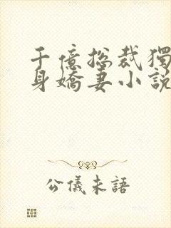 千亿总裁独宠替身娇妻小说