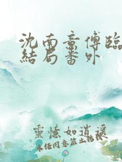 沈南意傅临洲大结局番外