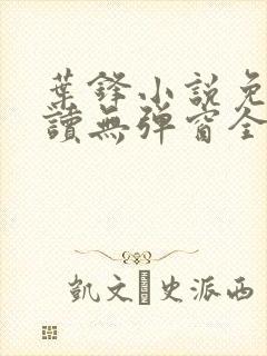 叶锋小说免费阅读无弹窗全文