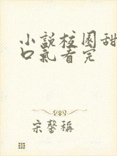 小说校园甜文一口气看完