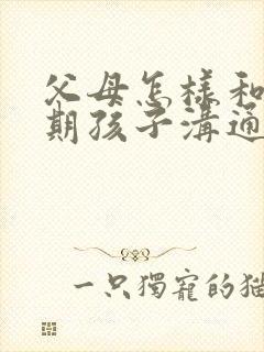 父母怎样和叛逆期孩子沟通