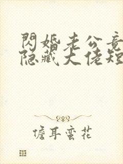 闪婚老公竟然是隐藏大佬短剧