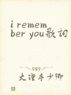 i remember you歌词中文